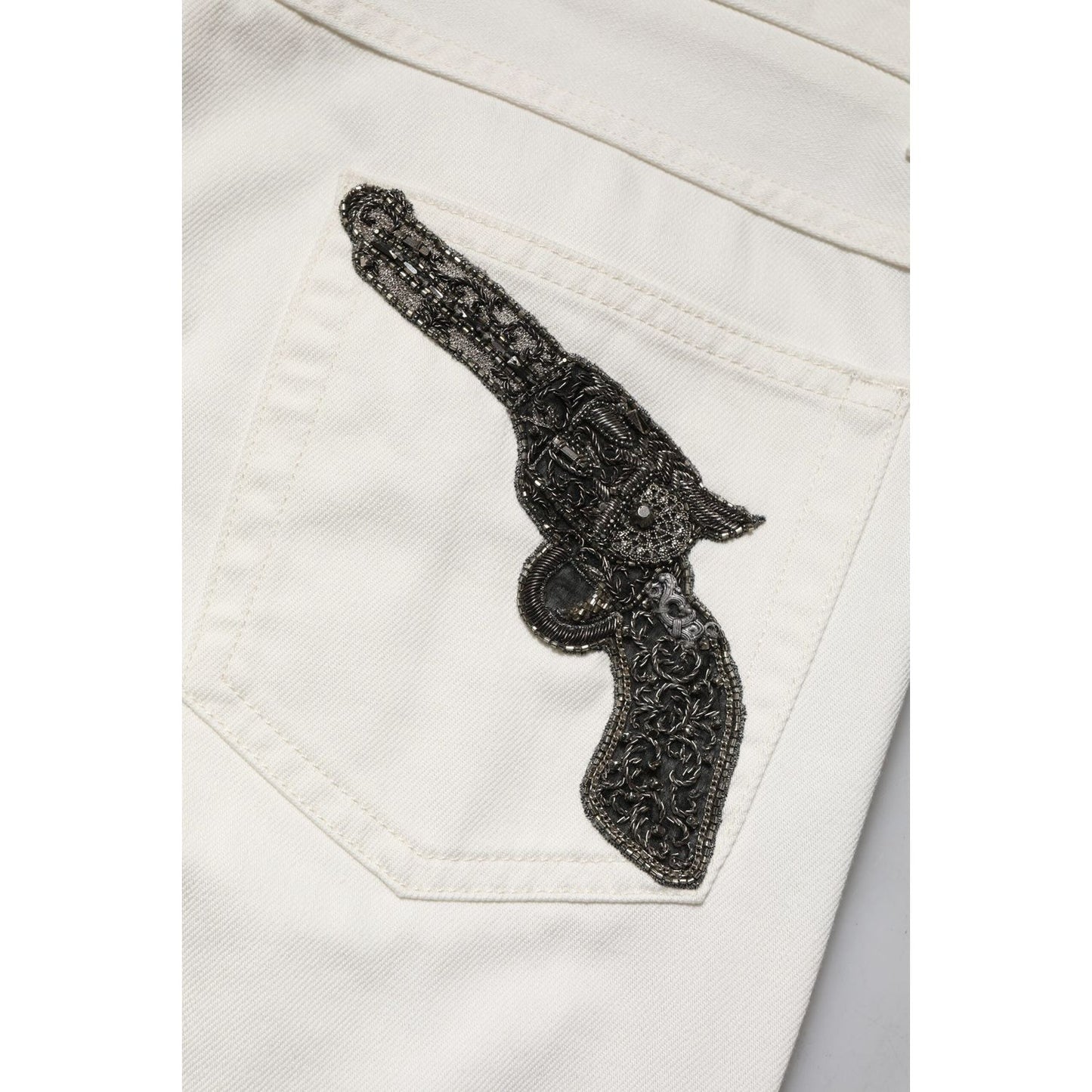 Dolce & Gabbana White Cotton Skinny Men Denim Jeans PAN74712-44