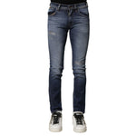 Dolce & Gabbana Blue Washed Cotton Slim Fit Men Denim Jeans PAN74884-44