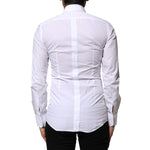 Dolce & Gabbana White GOLD Cotton Poplin Formal Dress Shirt TSH86511-37