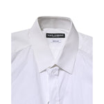 Dolce & Gabbana White GOLD Cotton Collared Dress Shirt Top TSH906870-40