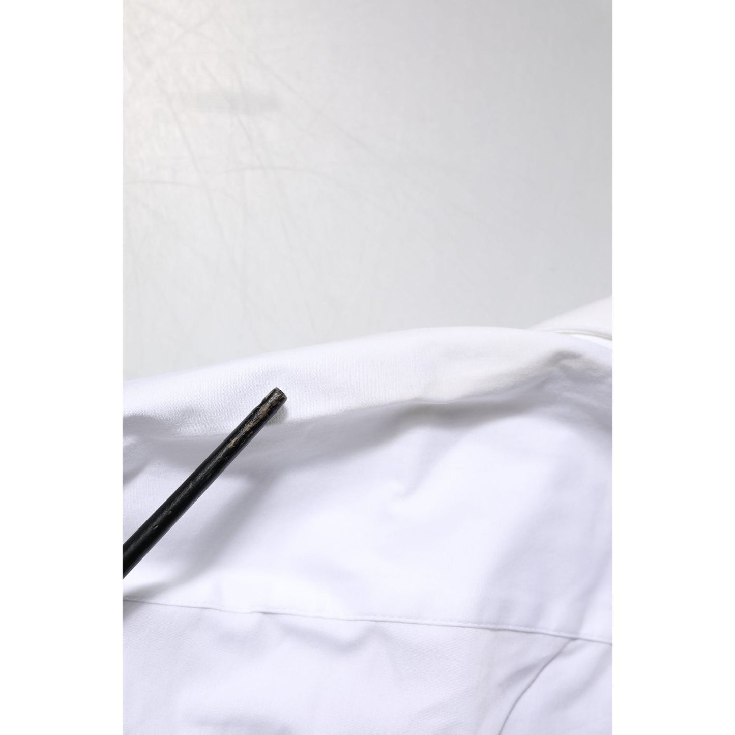 Dolce & Gabbana White GOLD Cotton Collared Dress Shirt Top TSH906870-40