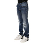 Dondup Blue Washed Skinny Fit Casual Men Denim Jeans PAN74287-30