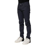 Dolce & Gabbana Dark Blue Cotton Skinny Denim Jeans PAN75248-46