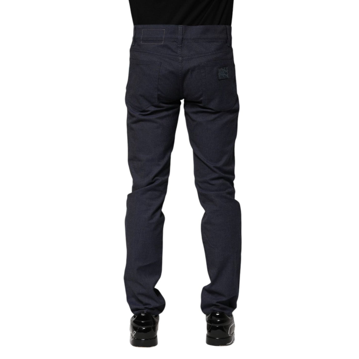 Dolce & Gabbana Dark Blue Cotton Skinny Denim Jeans PAN75248-46