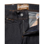 John Galliano Blue Mid Waist Cotton Wide Leg Denim Jeans PAN74828-25
