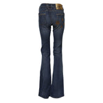 John Galliano Blue Cotton Mid Waist Wide Leg Denim Jeans PAN75736-26
