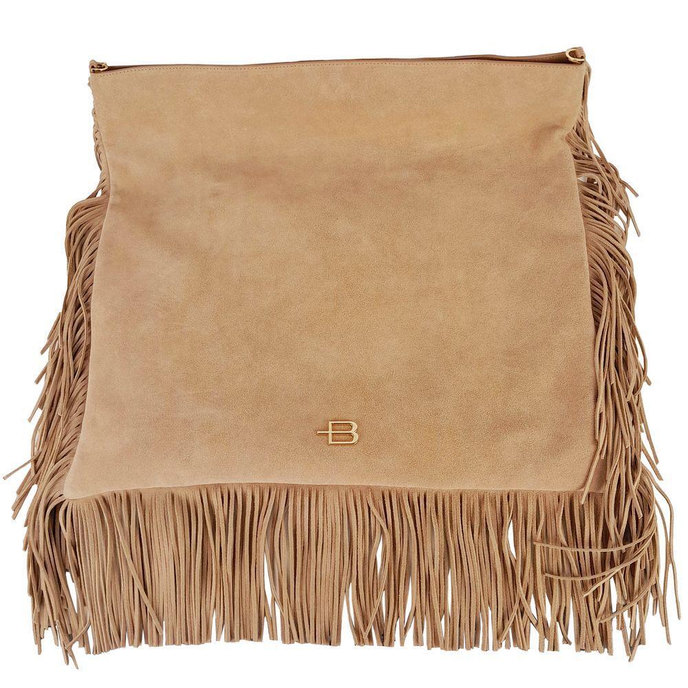 Baldinini Trend Beige Calfskin Crossbody Bag BA-12333