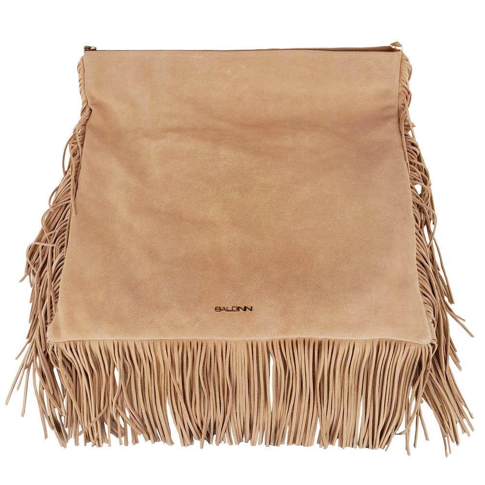 Baldinini Trend Beige Calfskin Crossbody Bag BA-12333