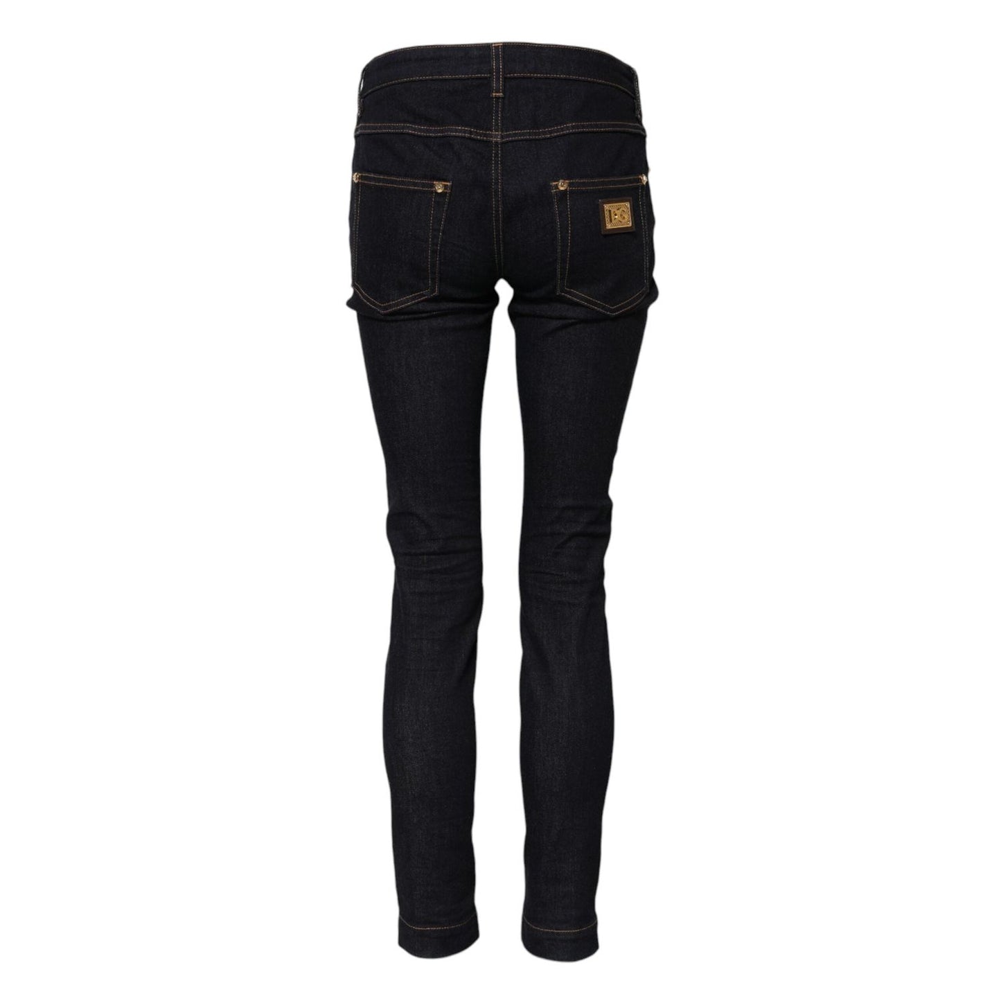 Dolce & Gabbana Blue Cotton PRETTY LowWaist Skinny Denim Jeans PAN75684-40