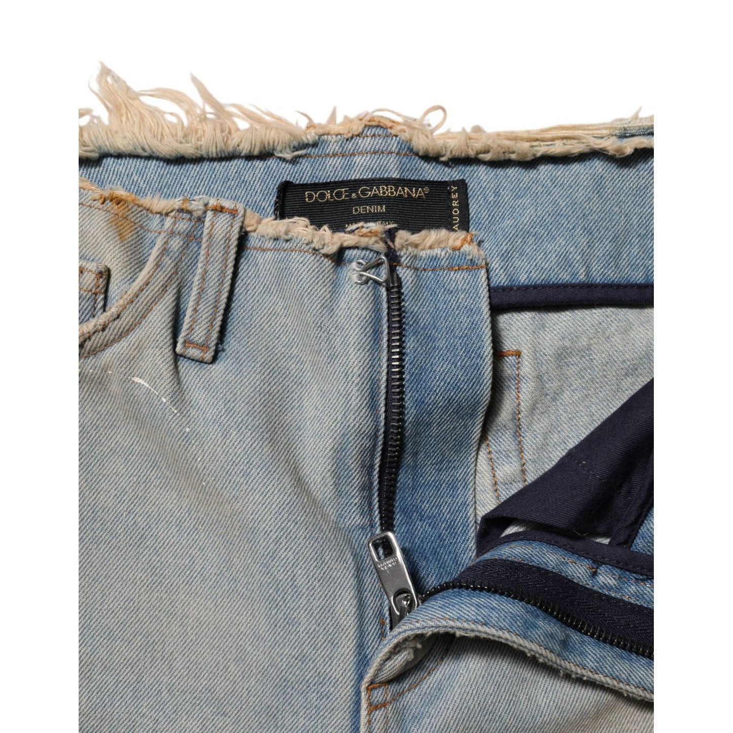 Dolce & Gabbana Light Blue High Waist Skinny Denim Jeans PAN75687-40