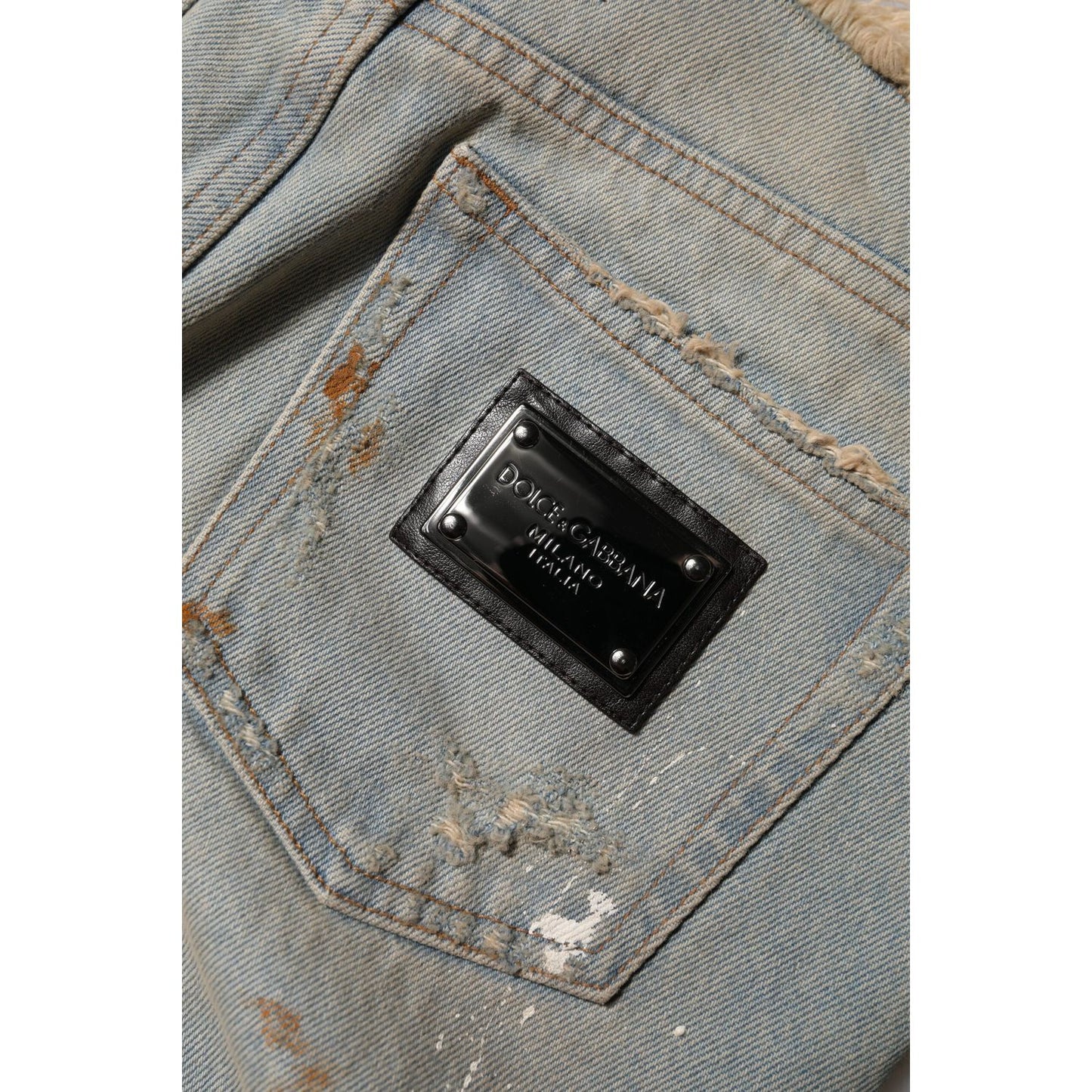 Dolce & Gabbana Light Blue High Waist Skinny Denim Jeans PAN75687-40