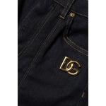 Dolce & Gabbana Blue Cotton High Waist Skinny Denim Jeans PAN75943-36