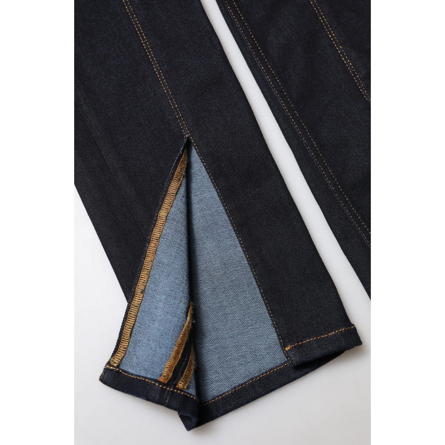 Dolce & Gabbana Blue Cotton High Waist Skinny Denim Jeans PAN75943-36