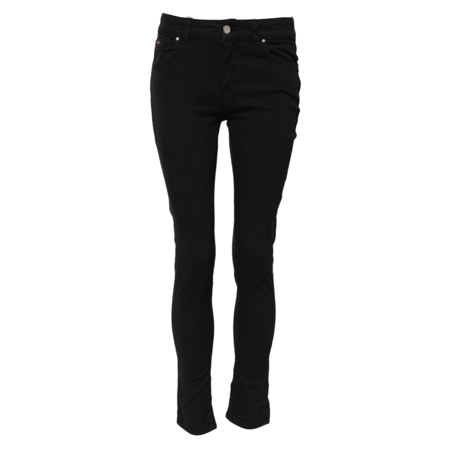 Dolce & Gabbana Black Cotton Skinny Mid Waist Denim Jeans PAN75952-38