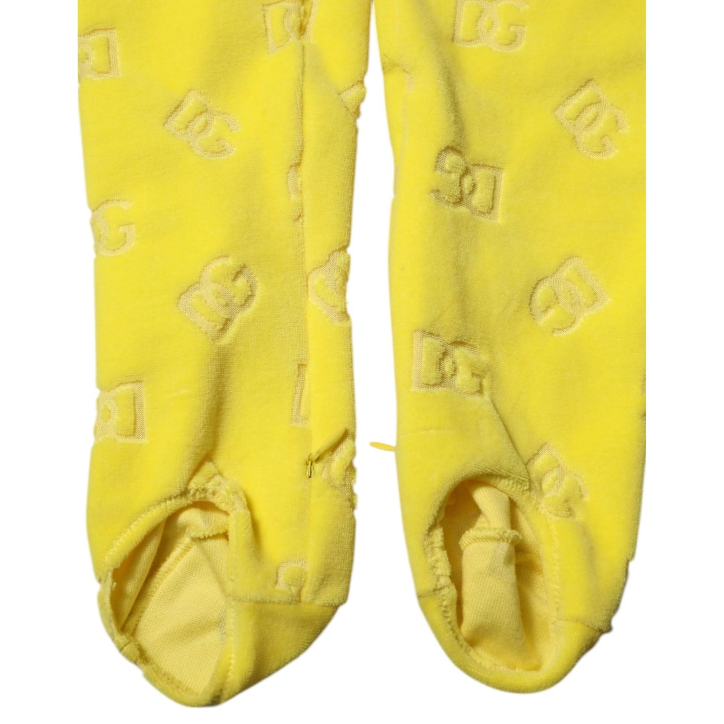 Dolce & Gabbana Yellow Logo Slim Fit Leggings Pants PAN76257-40