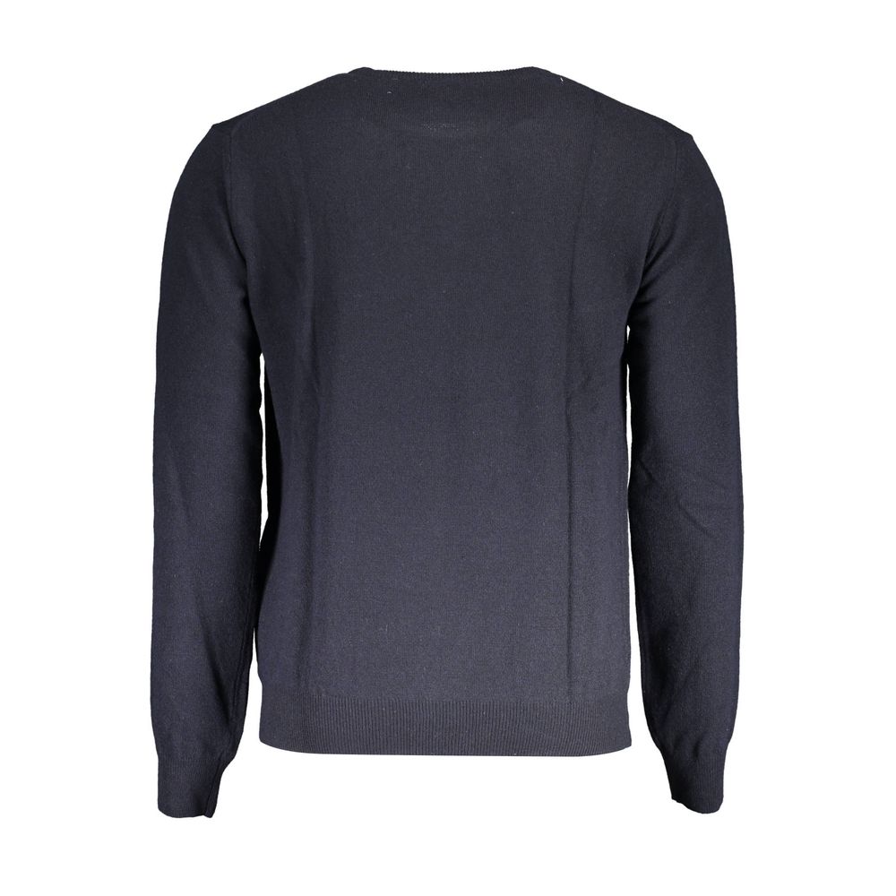 La Martina Blue Wool Sweatshirt La Martina