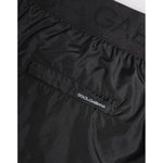 Dolce & Gabbana Black Logo Print Beachwear Men Shorts Swimwear BIK1715-4