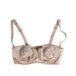 Dolce & Gabbana Biege Silk Underwired Balconette Bra Underwear BIK1413-1