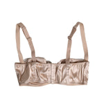 Dolce & Gabbana Biege Silk Underwired Balconette Bra Underwear BIK1413-1