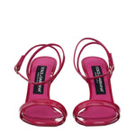 Dolce & Gabbana Pink Leather Stiletto Heels Sandals DO-8597847048457-EU35.5/US5.5