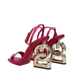 Dolce & Gabbana Pink Leather Stiletto Heels Sandals DO-8597847048457-EU35.5/US5.5