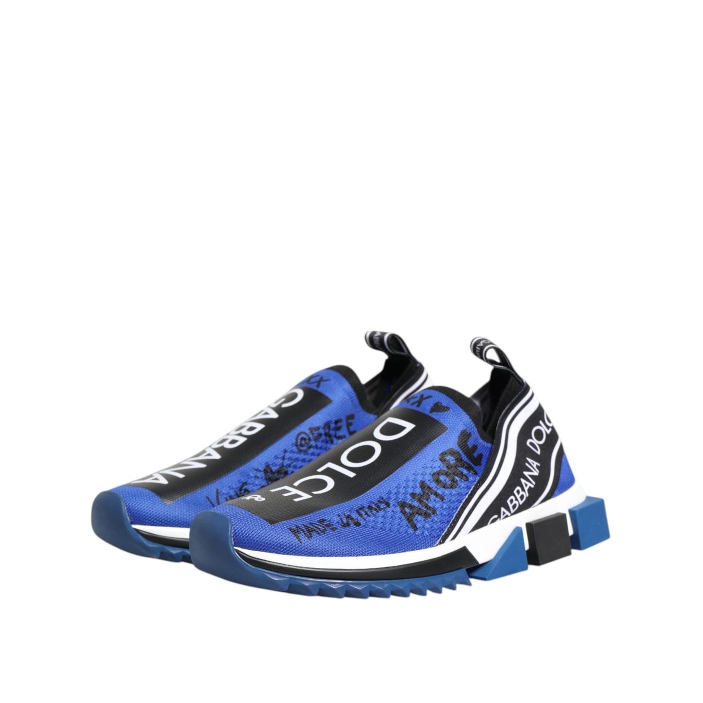 Dolce & Gabbana Blue Sorrento Low Top Sneakers Shoes MV7771-39.5