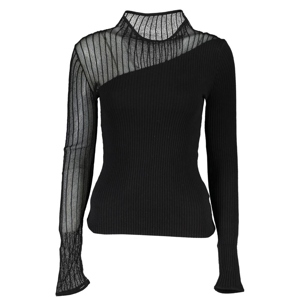 Patrizia Pepe Black Polyester Sweater PA-26486-XS