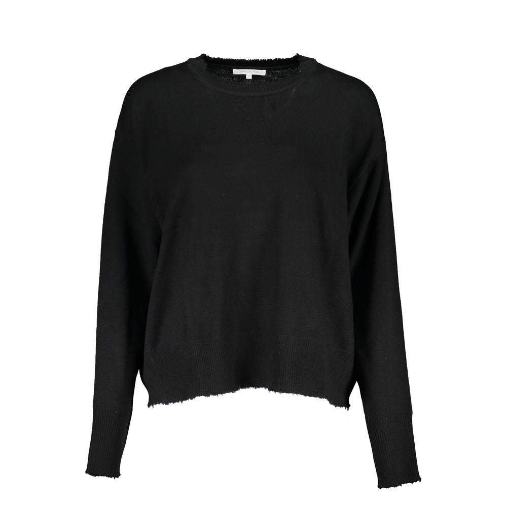 Patrizia Pepe Black Fabric Sweater PA-26487-XS