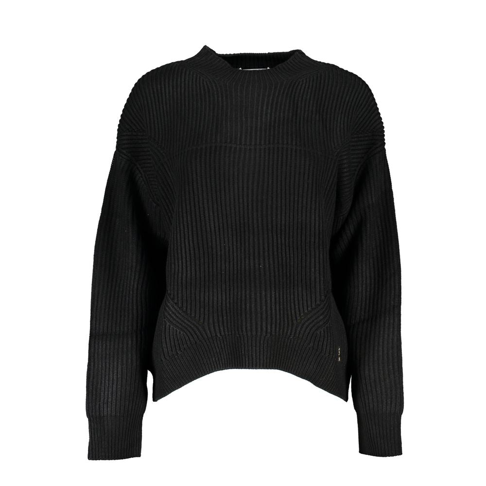 Patrizia Pepe Black Fabric Sweater PA-26491-XS