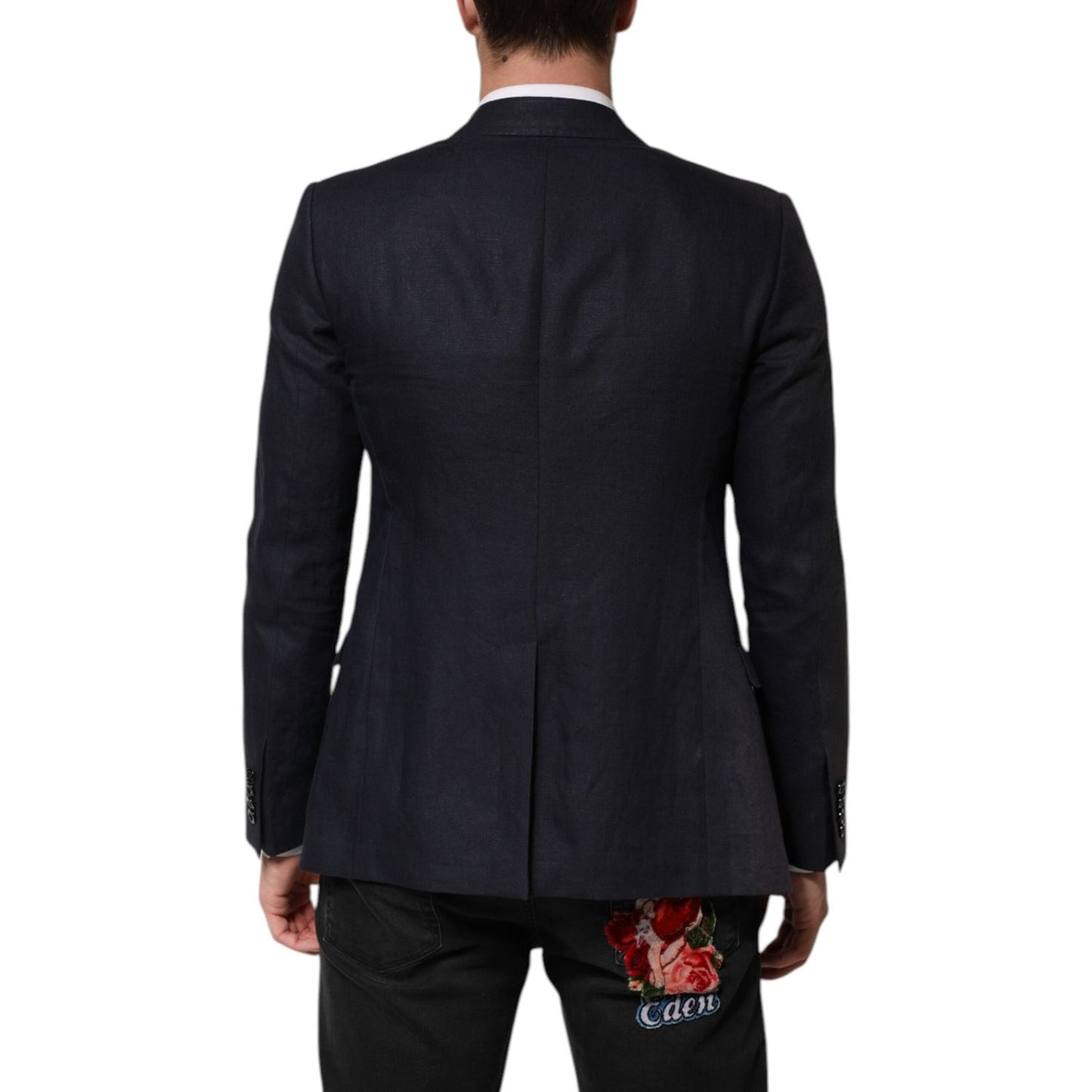 Dolce & Gabbana Dark Blue Single Breasted Men Suit Blazer JKT41548-44