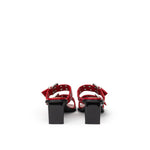 Ganni Red Leather Sandal GA-9998665-EU37/US7