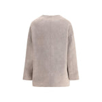 Loulou De Saison Wool short Coat LO-DUNNETAUPEMELAN-IT36 | XS