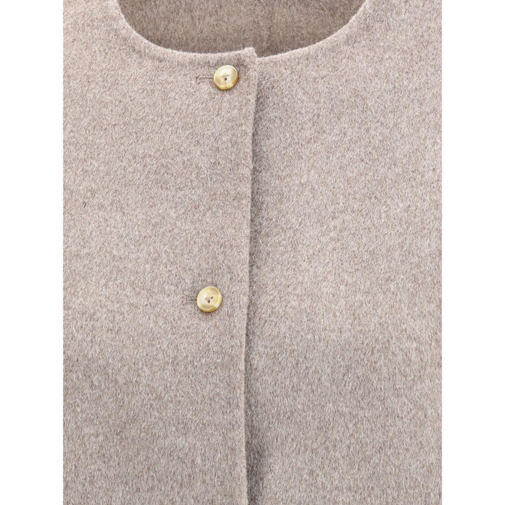 Loulou De Saison Wool short Coat LO-DUNNETAUPEMELAN-IT36 | XS