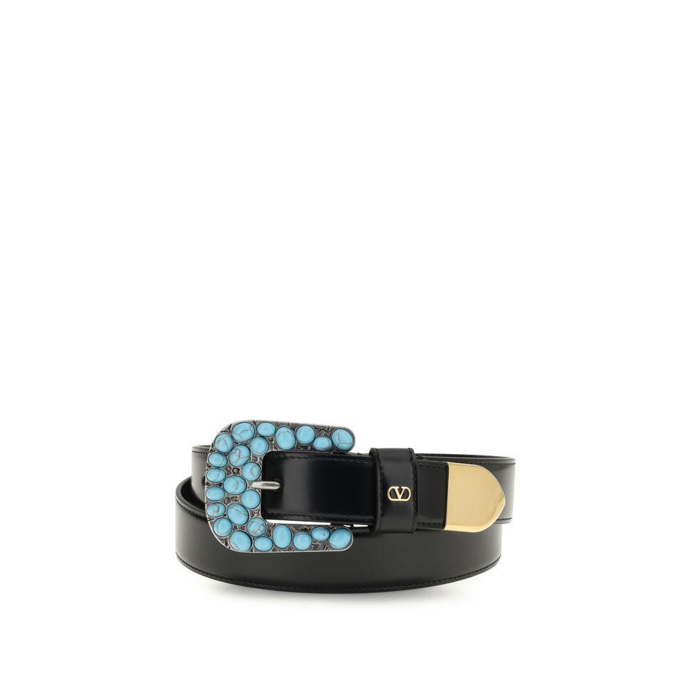 Valentino Garavani VLogo Belt VA-7W2T0SQ2EQV0NO-80 CM / 32 INCHES