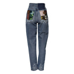 Dolce & Gabbana Blue AMBER Tattered High Waist Denim Jeans PAN76541-40