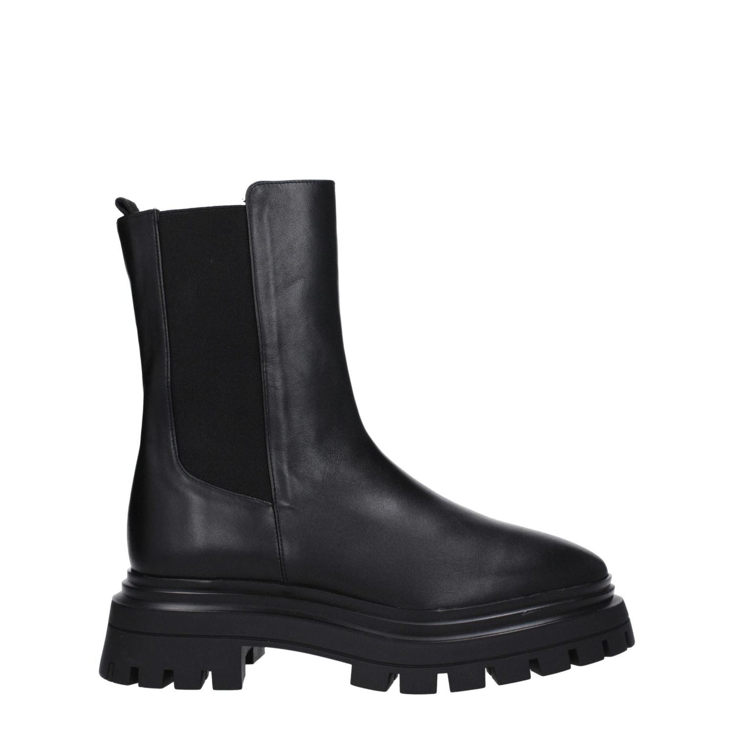 Stuart Weitzman Black Leather Ankle Boots