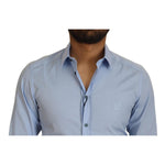 Dolce & Gabbana Light Blue Cotton Slim Fit Dress Shirt TSH7938-37