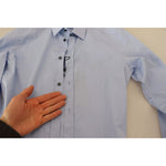 Dolce & Gabbana Light Blue Cotton Slim Fit Dress Shirt TSH7938-37