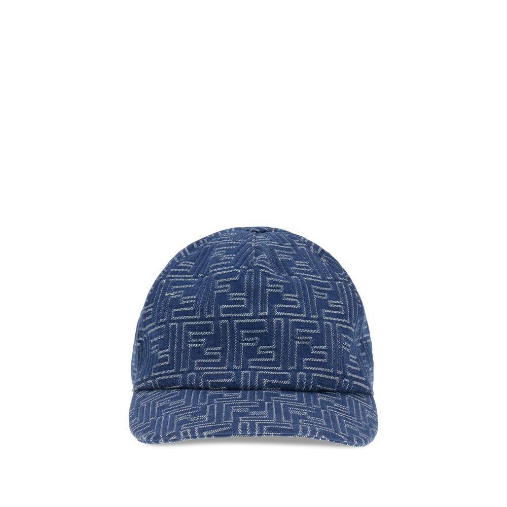 Fendi Denim embroidery Baseball Hat FE-FXQ768AV93F0RBB-UNI