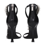 Jimmy Choo Black Leather Stiletto Heels Sandals