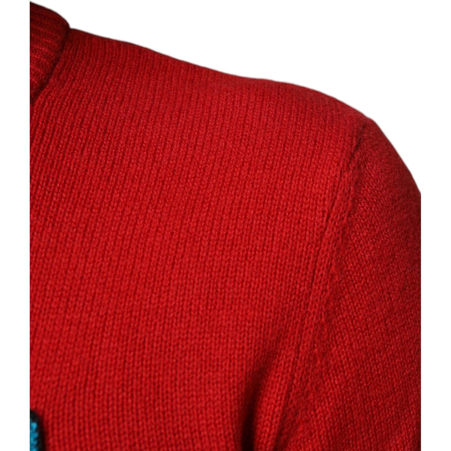 Dolce & Gabbana Red I'm The King Wool Crew Neck Sweatshirt Sweater TSH87095-44