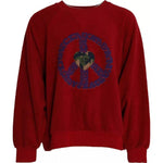 Dolce & Gabbana Red Logo Cotton Crew Neck Pullover Sweater TSH86413-54