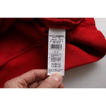 Dolce & Gabbana Red Logo Cotton Crew Neck Pullover Sweater TSH86413-54