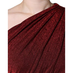 Dolce & Gabbana Red One Shoulder Pleated A-line Mini Dress DR281304-40