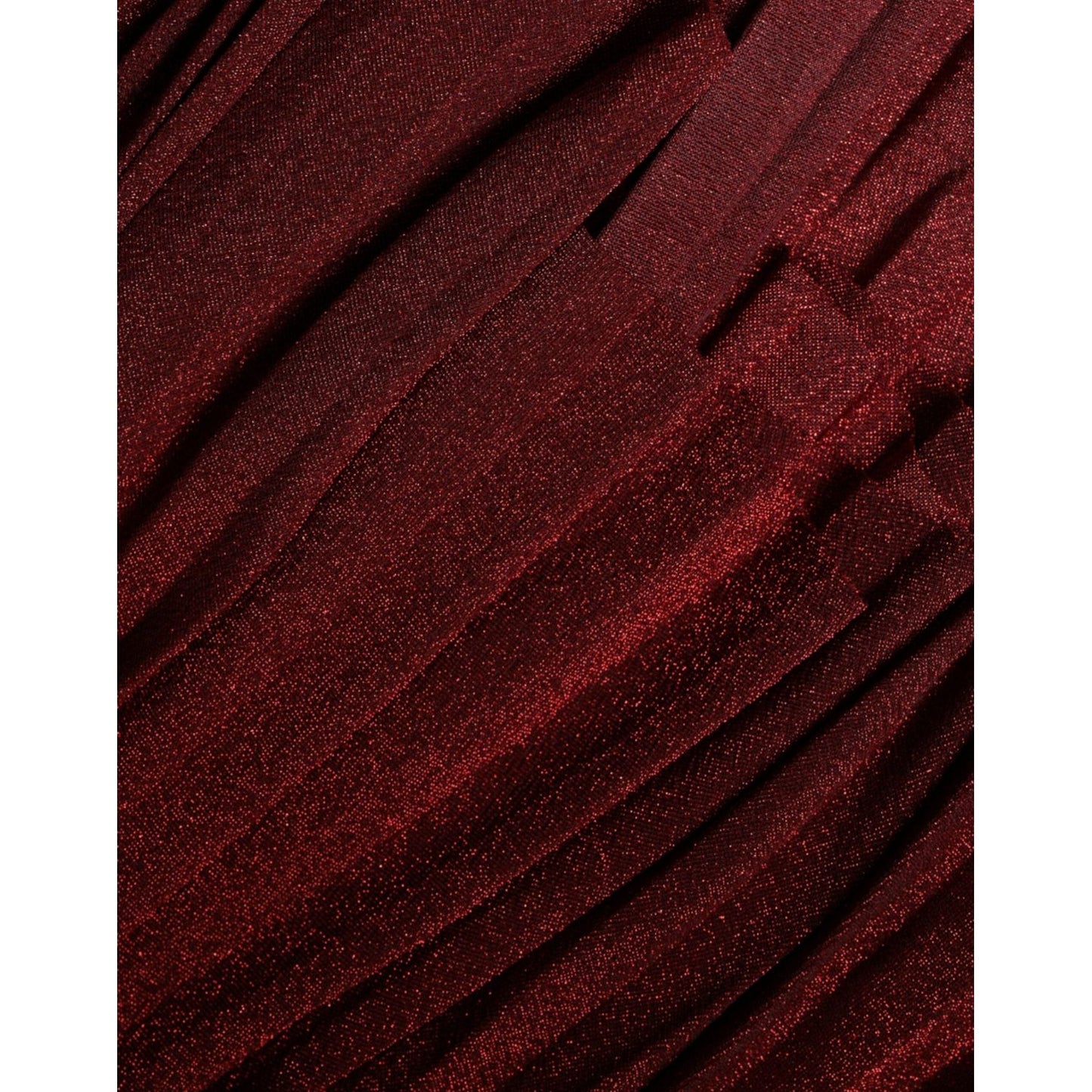 Dolce & Gabbana Red One Shoulder Pleated A-line Mini Dress DR281304-40