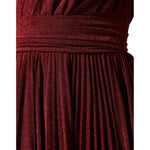 Dolce & Gabbana Red One Shoulder Pleated A-line Mini Dress DR281304-40