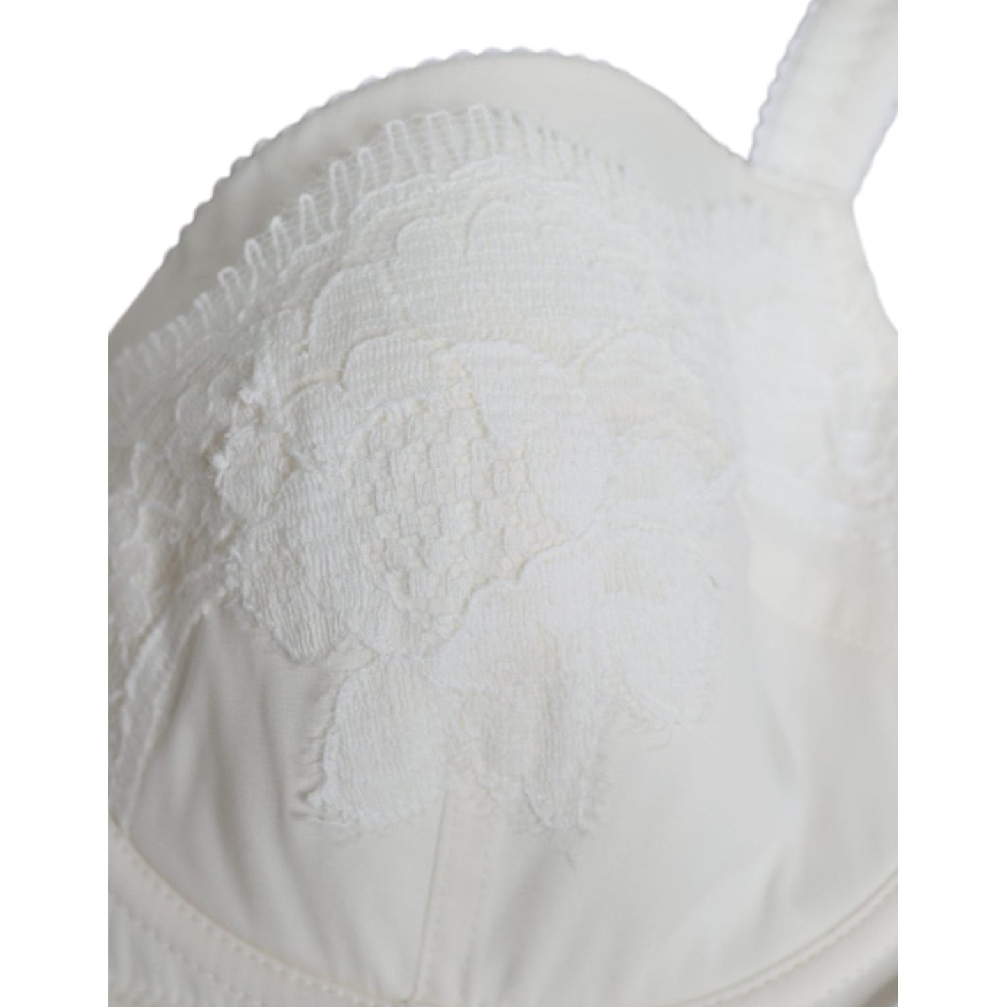 Dolce & Gabbana White Silk Stretch Panty Balconette Bra Underwear BIK228-1