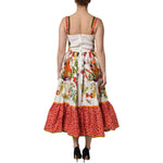 Dolce & Gabbana White Vegetables Sleeveless A-line Midi Dress DR81610-42