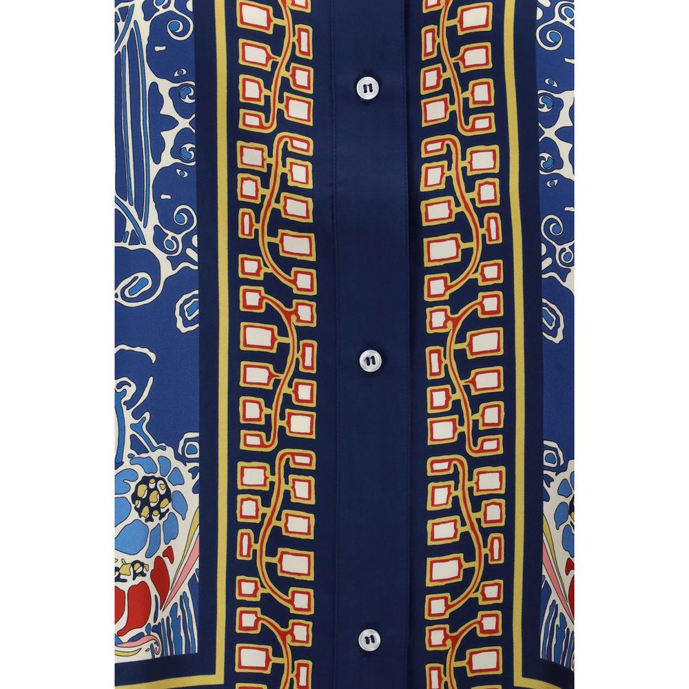 La Double J Multicolor Silk Pattern Shirt