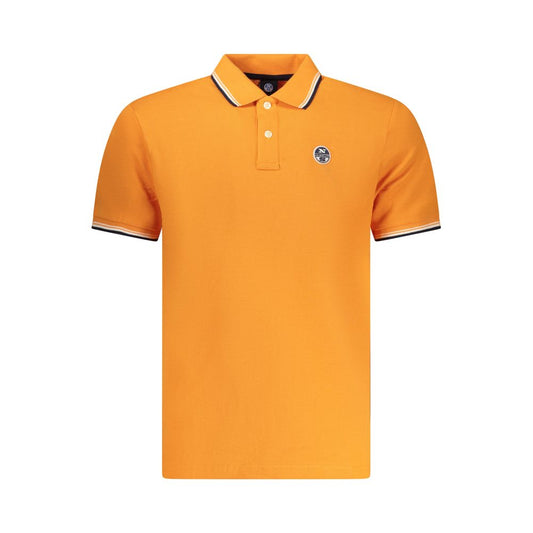 North Sails Arancione Cotton Men Polo